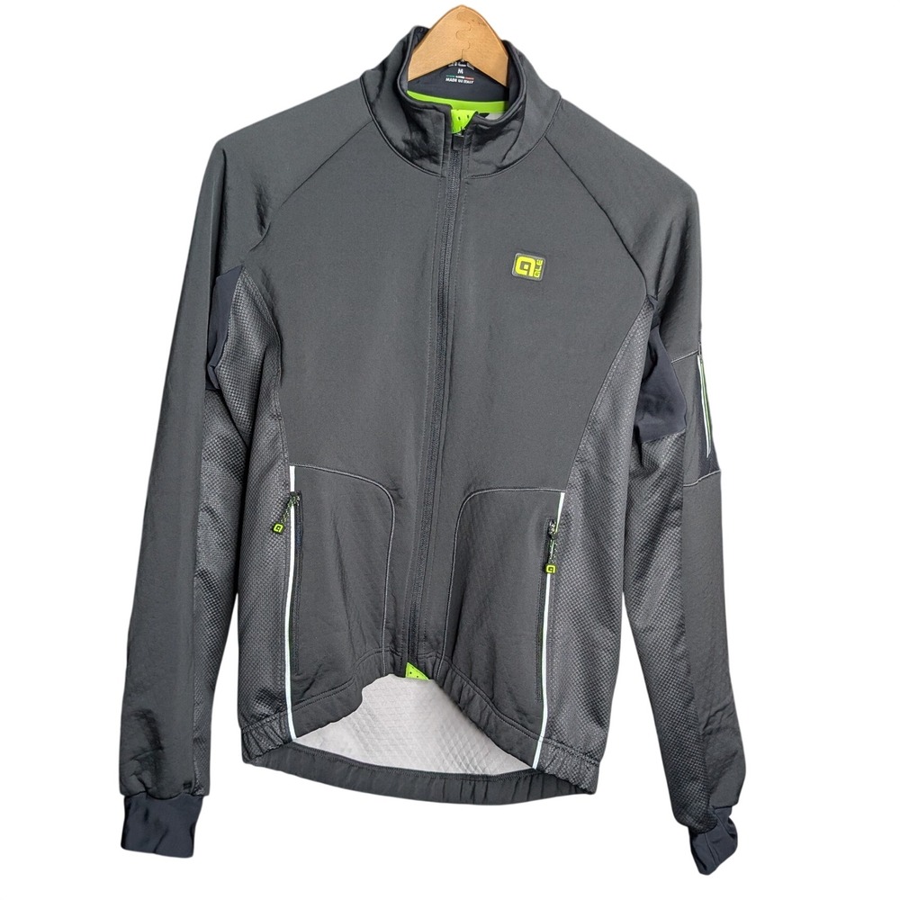 Alé Cycling WindTex Thermal Cycling Jacket Black Gray Full Zip Made in Italy M